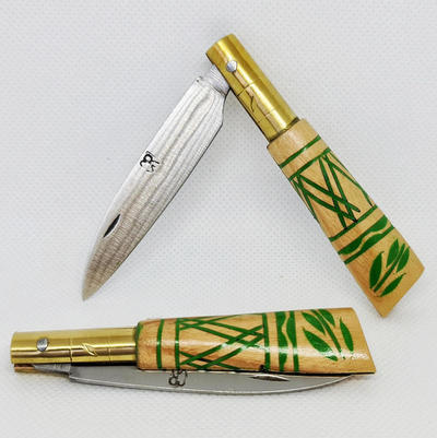 Navaja artesania de asturias verde